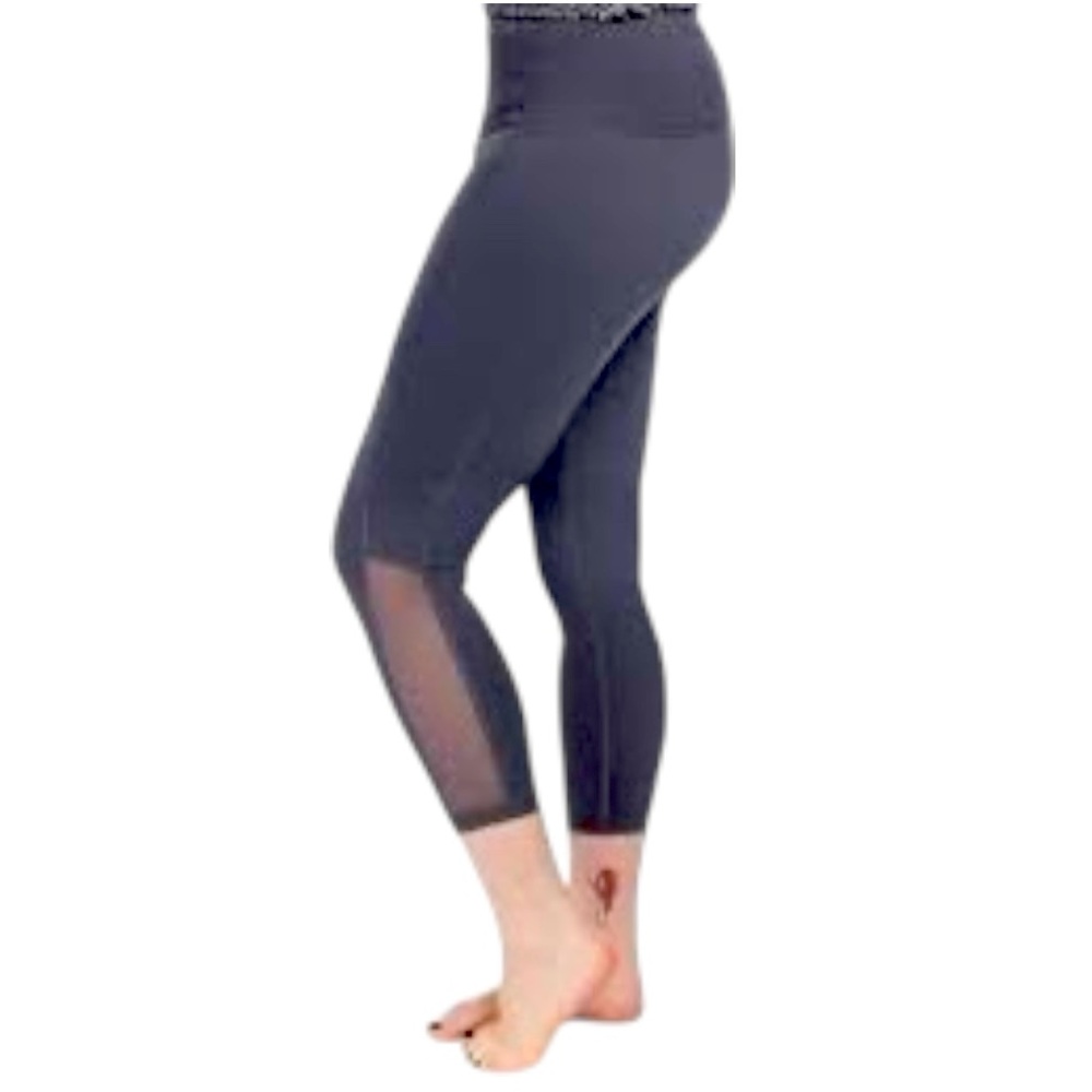 Black Mesh Panel Leggings